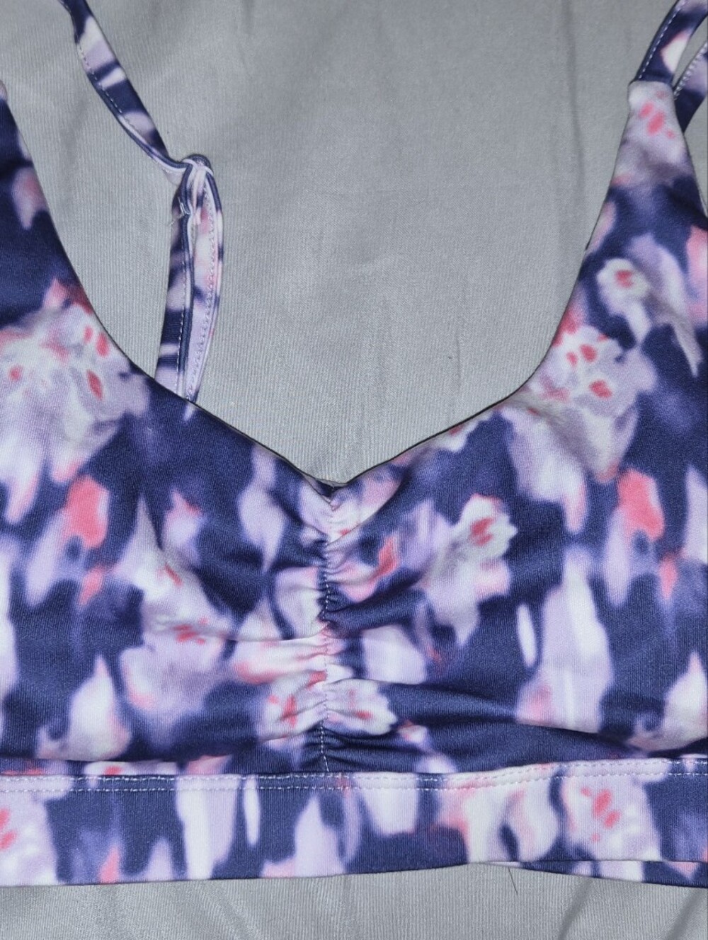 Women's Purple Pink Floral Bikini Top